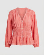 Bluse Damen Lässig Tailliert