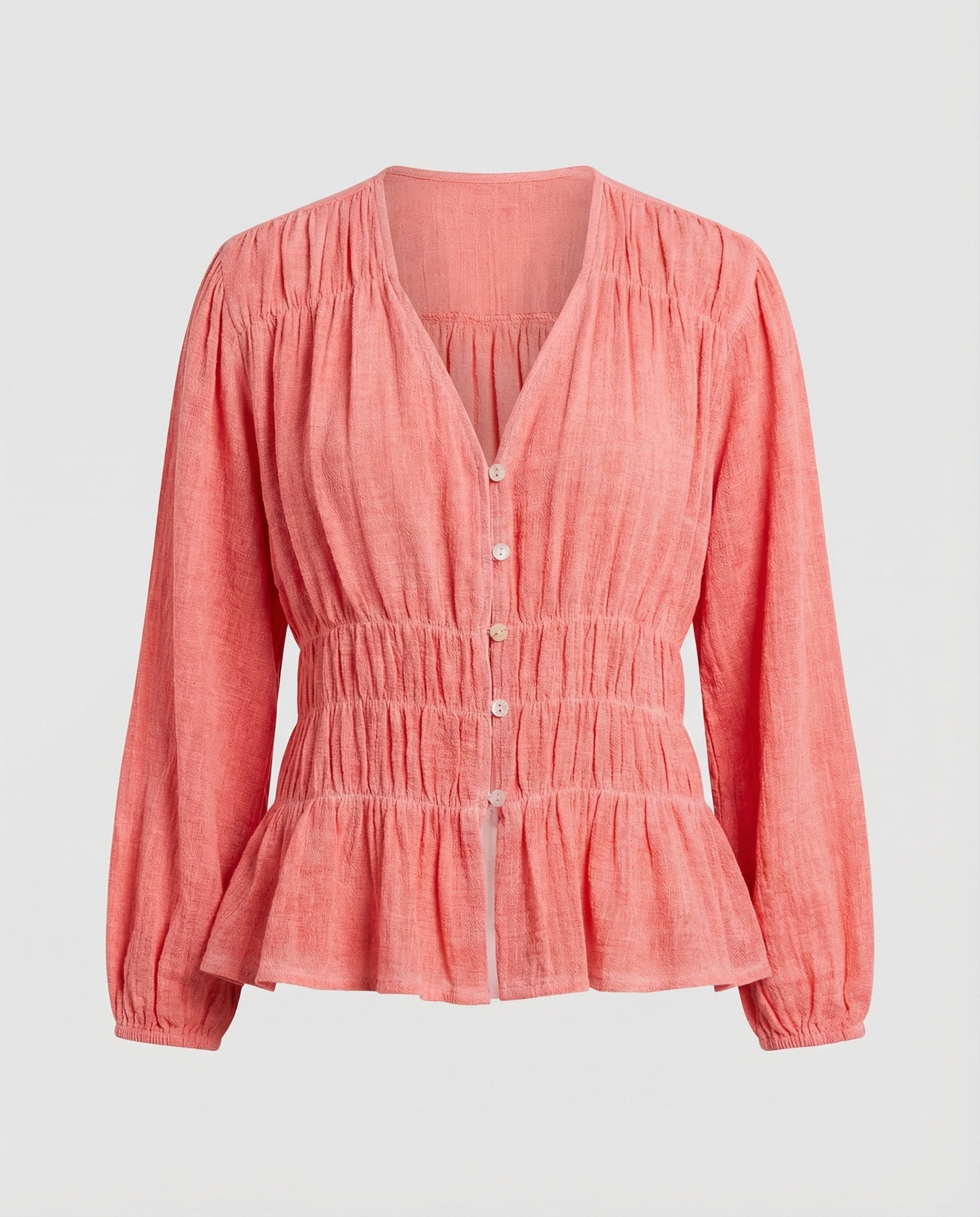 Bluse Damen Lässig Tailliert