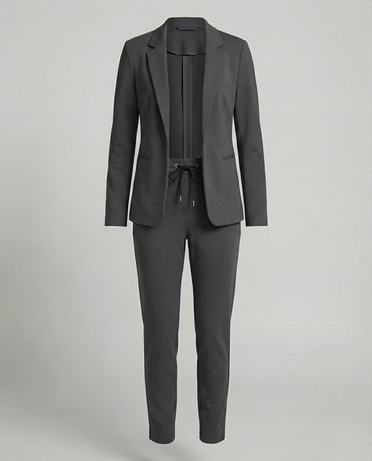 Damen Hosenanzug Mit Offenem Blazer Und Hose