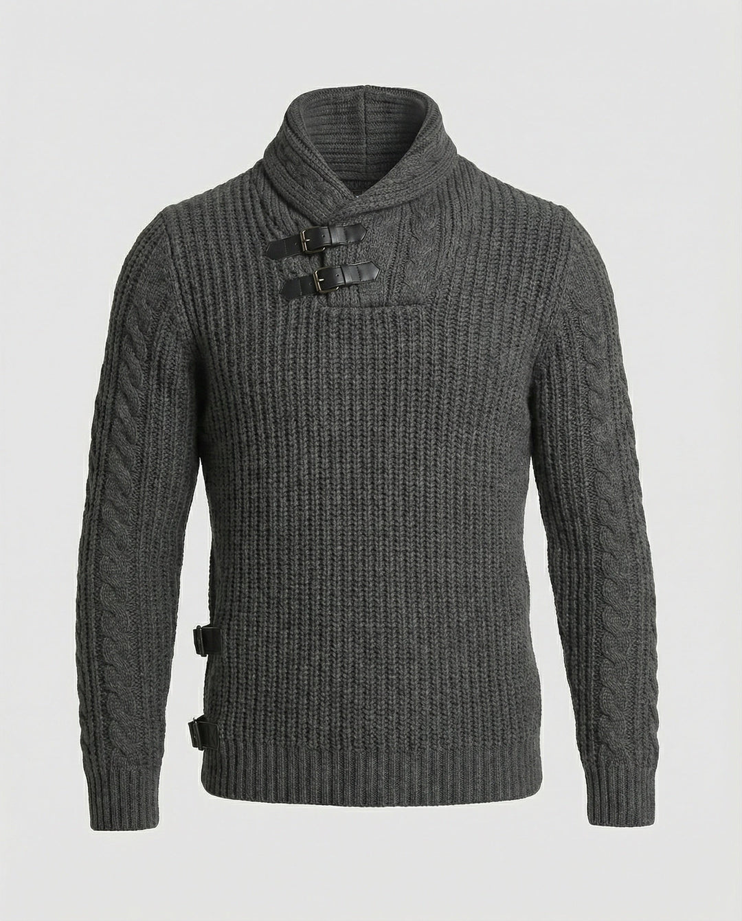 Stylischer Asymmetrischer Strickpullover Herren