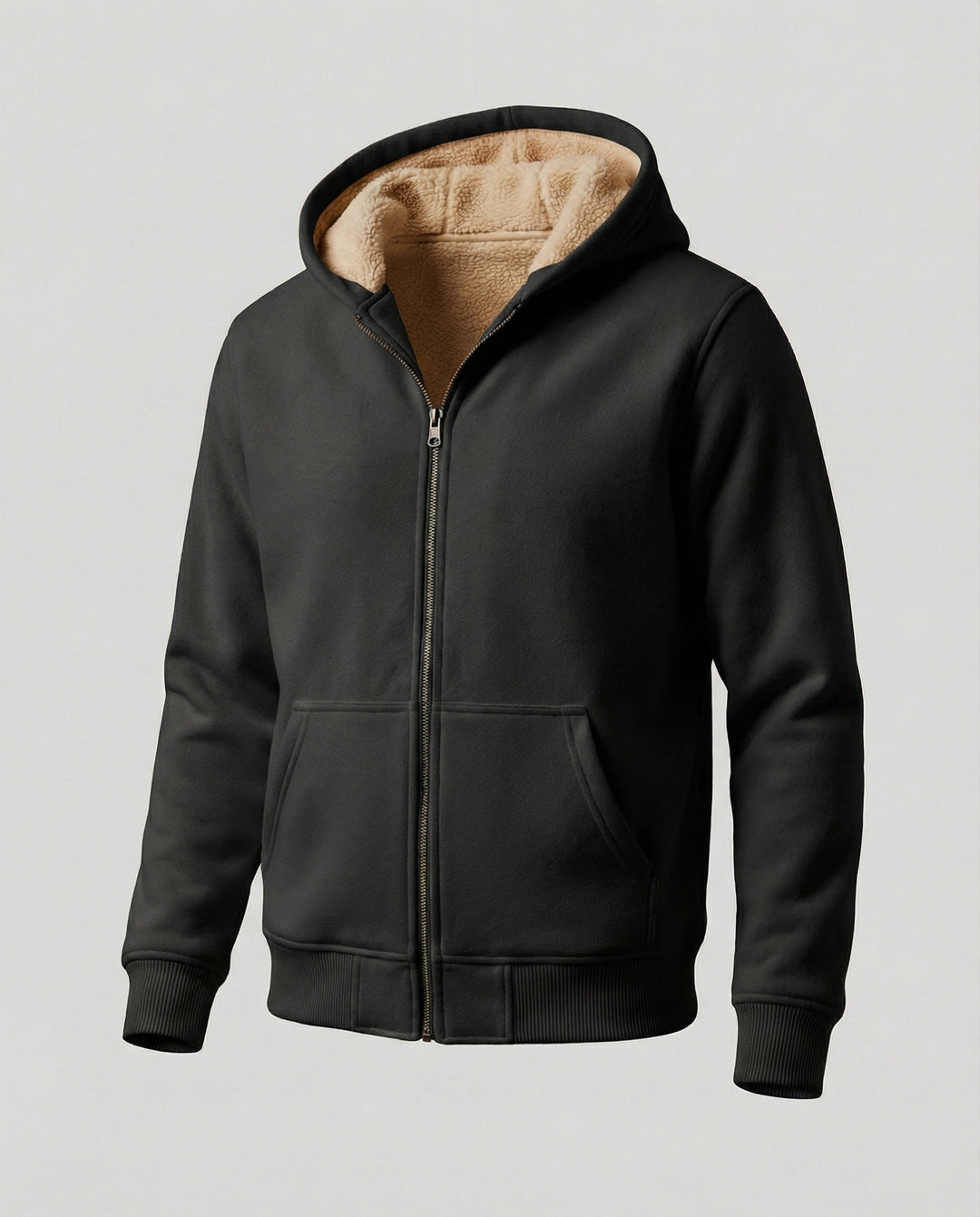 R&B | Warmer Fleecegefütterter Winterhoodie für Herren