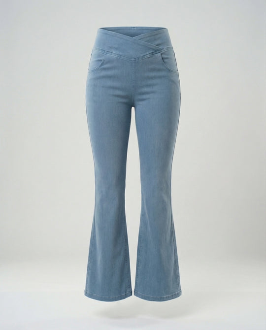 Damen Schlaghose High Waist aus Stretch Denim