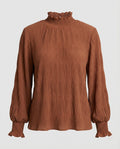 Bluse Damen Plissee Rüschen