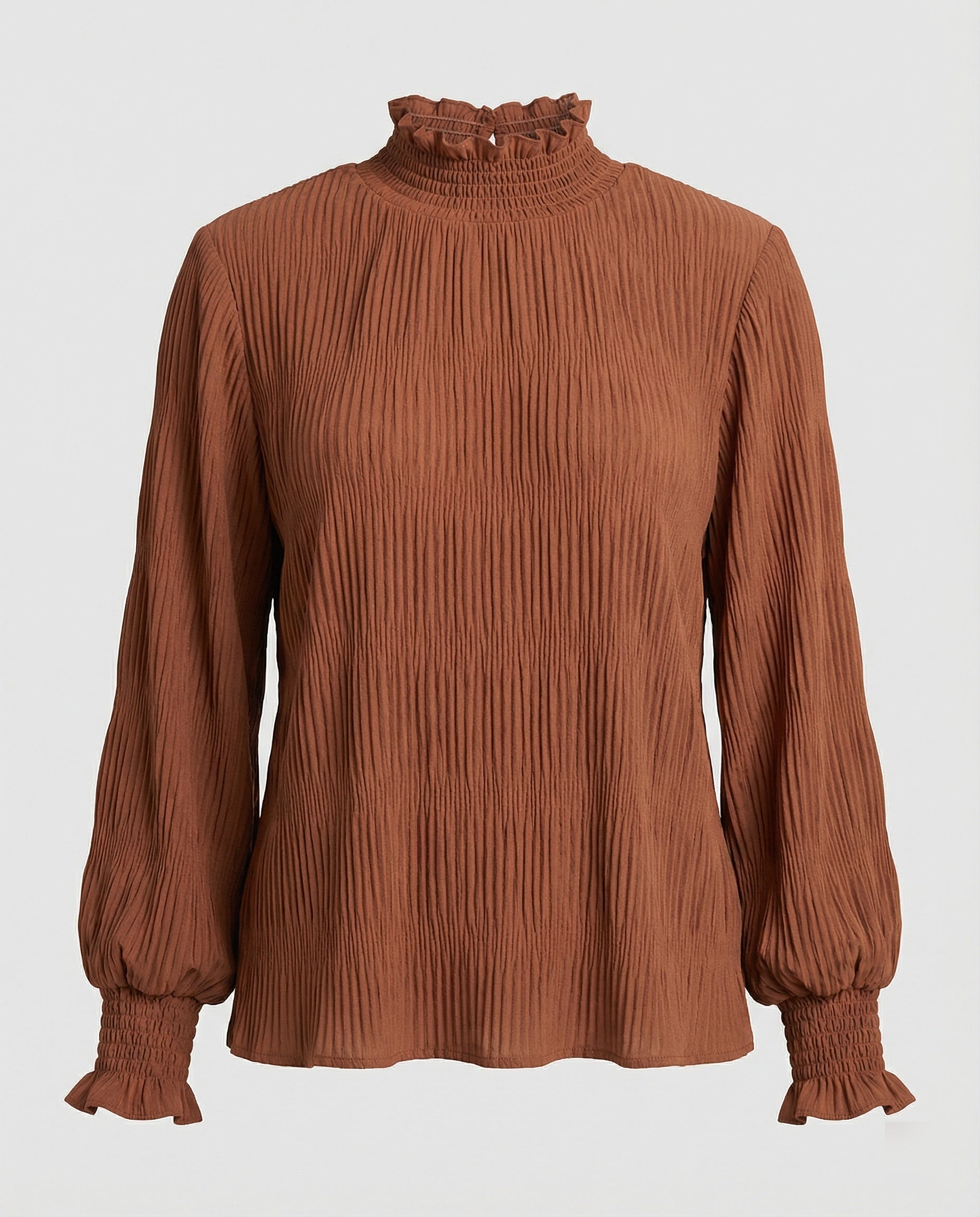 Bluse Damen Plissee Rüschen