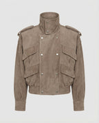 Freizeitkleidung Damen Wildleder Utilityjacke