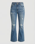 Damen Bootcut Jeans mit lässigem Vintage-Charme und hoher Taille