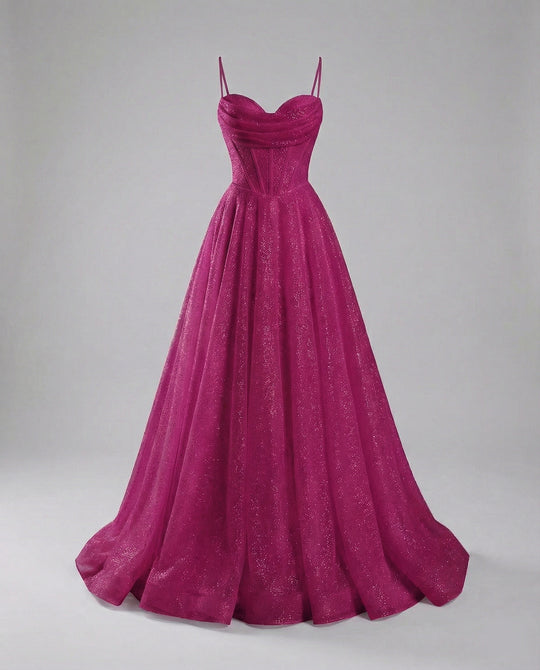 R&B | Glitter Ballkleid mit Schnürung