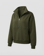 Jogginganzug Damen sportlich elegant mit Oversize-Hoodie und hohem Kragen