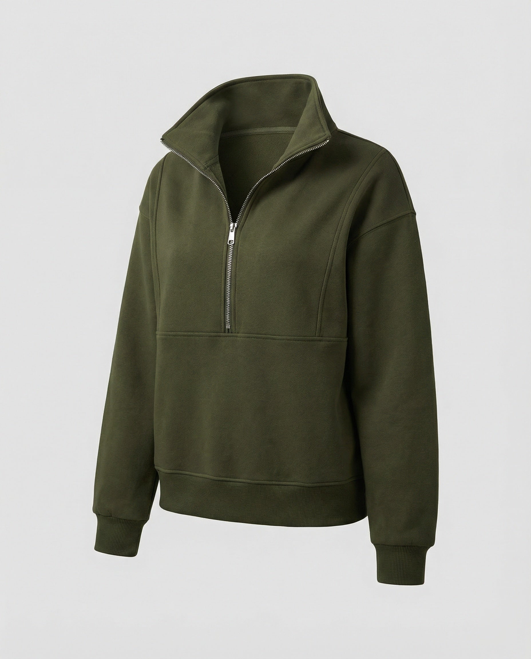 Jogginganzug Damen sportlich elegant mit Oversize-Hoodie und hohem Kragen