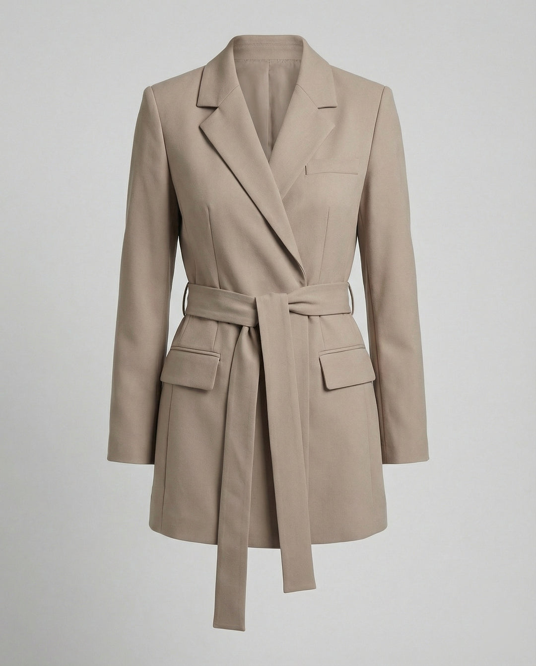 Blazer Minikleid Tailliert Mit Gürtel Damen