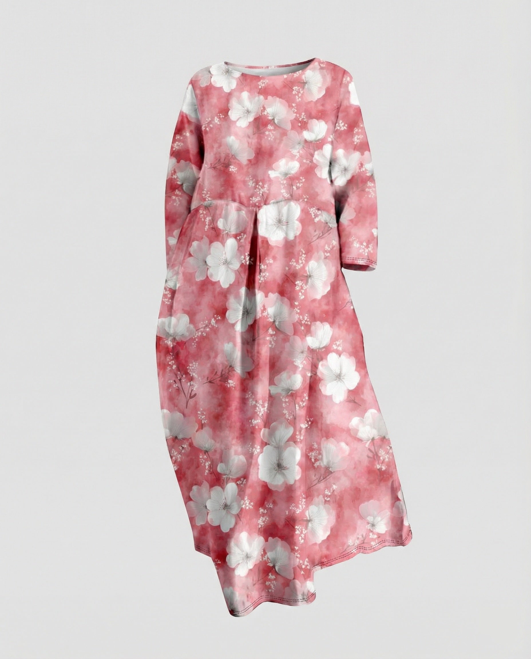 Damen Maxikleid floral mit Taschen
