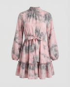Damen Freizeitkleid Mini mit Volant