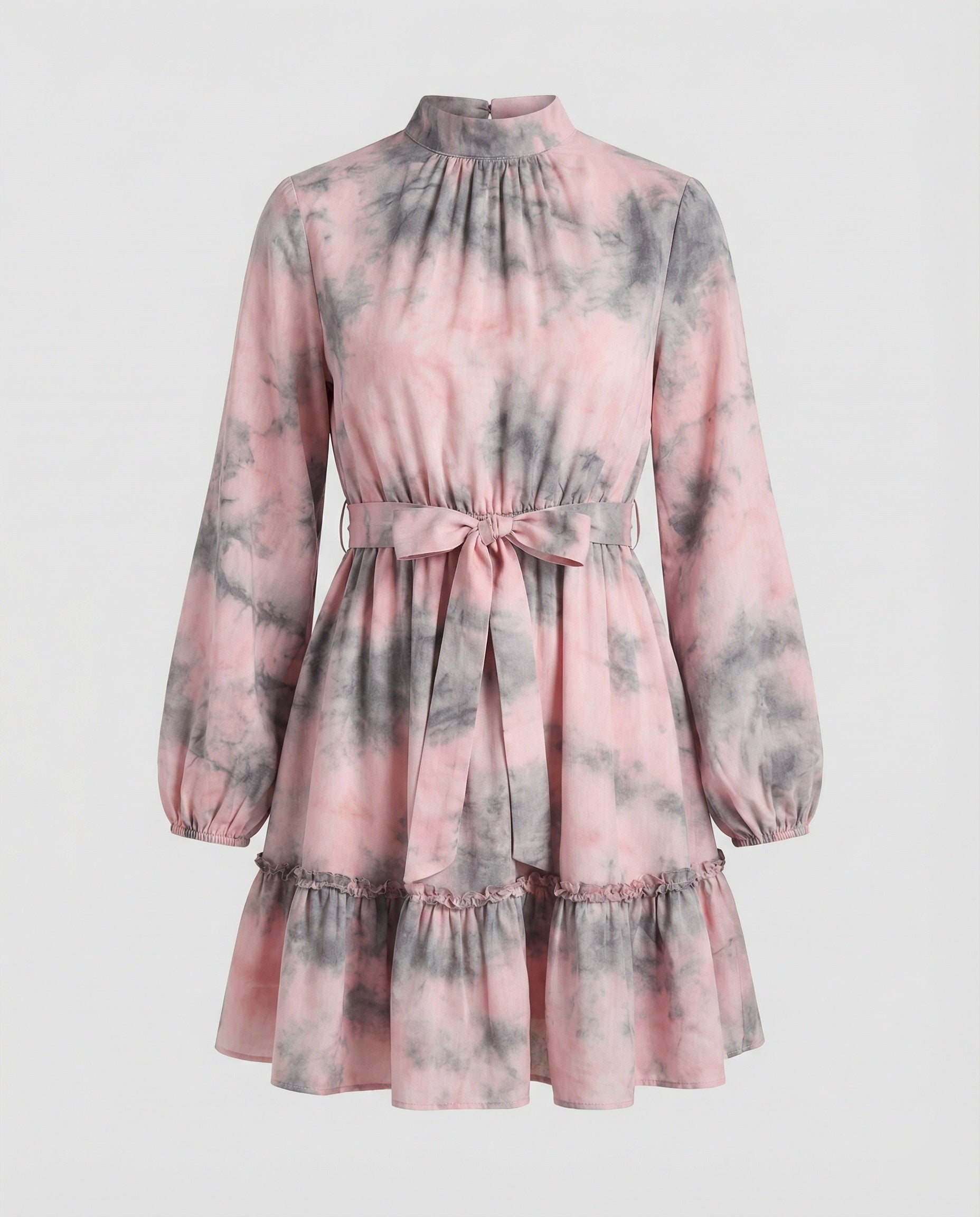 Damen Freizeitkleid Mini mit Volant