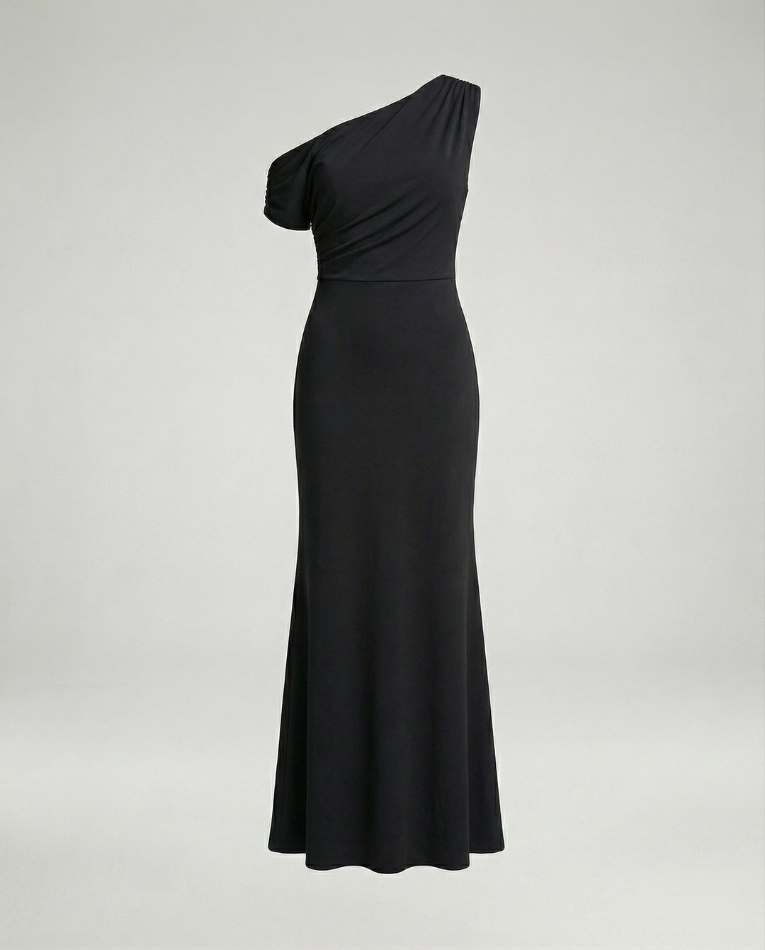 Figurbetontes elegantes Abendkleid asymmetrisch