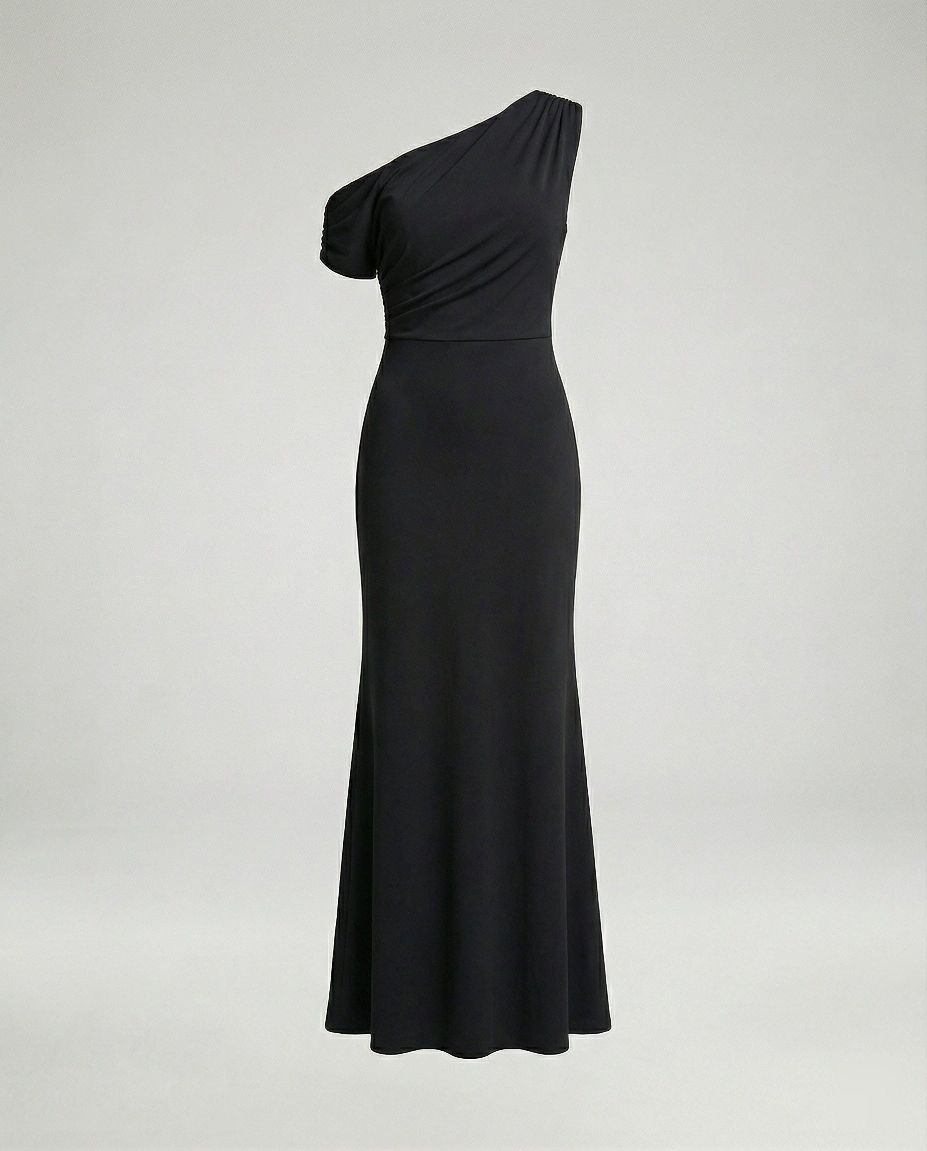 Figurbetontes elegantes Abendkleid asymmetrisch