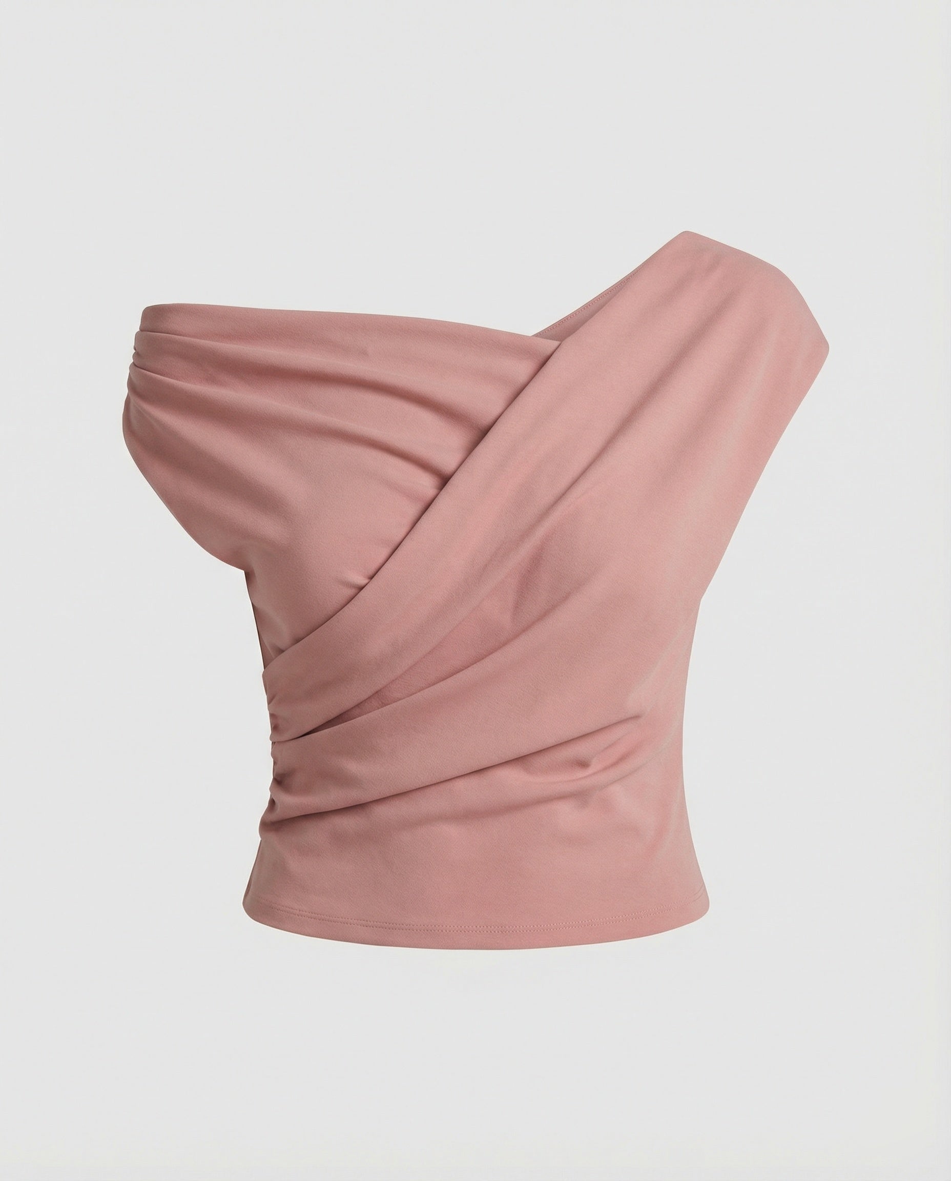 Damen Elegantes Drapiertes Oberteil mit asymmetrischem Schnitt R&B