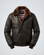 Stylische Warme Lederjacke
