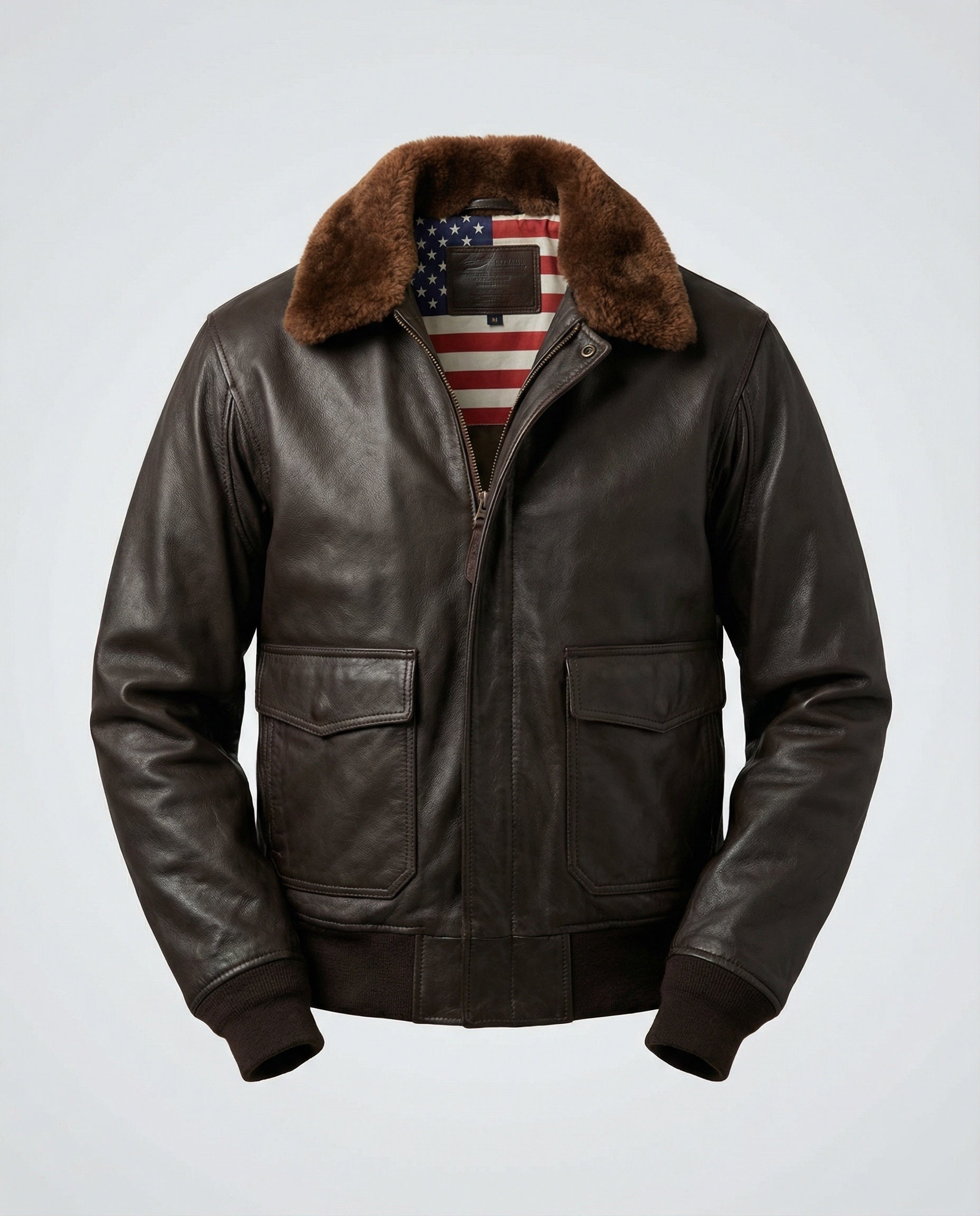 Stylische Warme Lederjacke