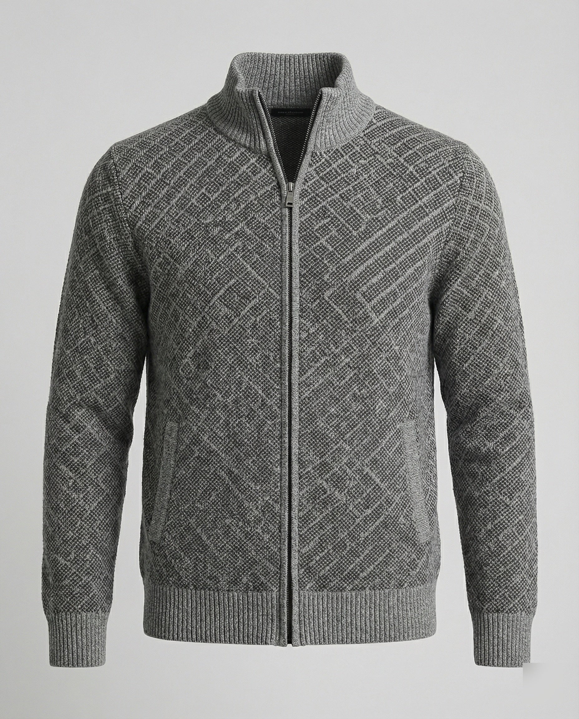 Stilvolle Strickjacke Herren Zipper