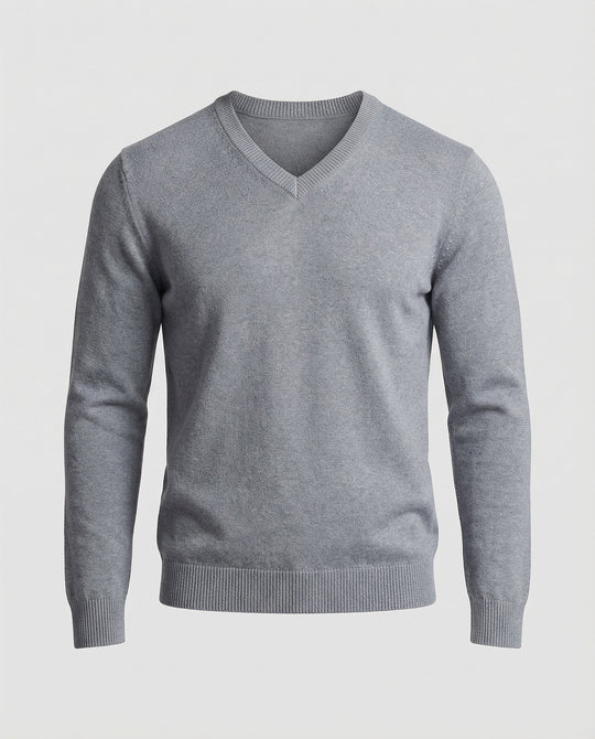Herren V-Ausschnitt Feinstrickpullover R&B