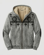 Tribal Print Kapuzenjacke Herren