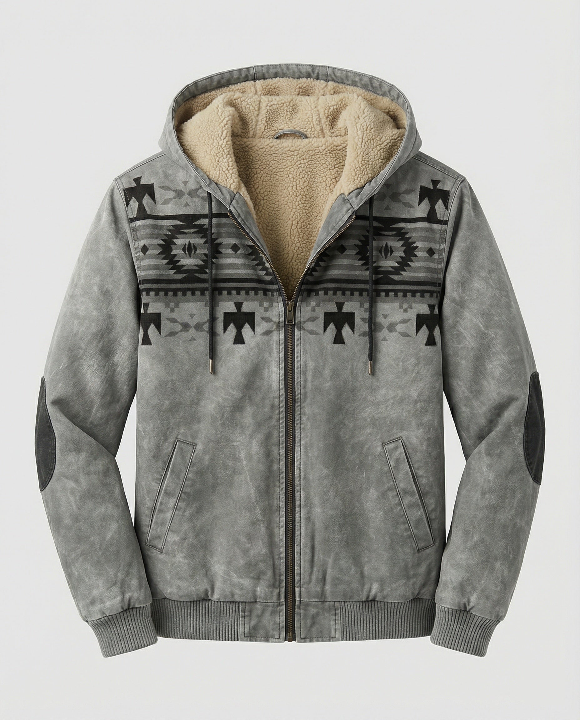 Tribal Print Kapuzenjacke Herren