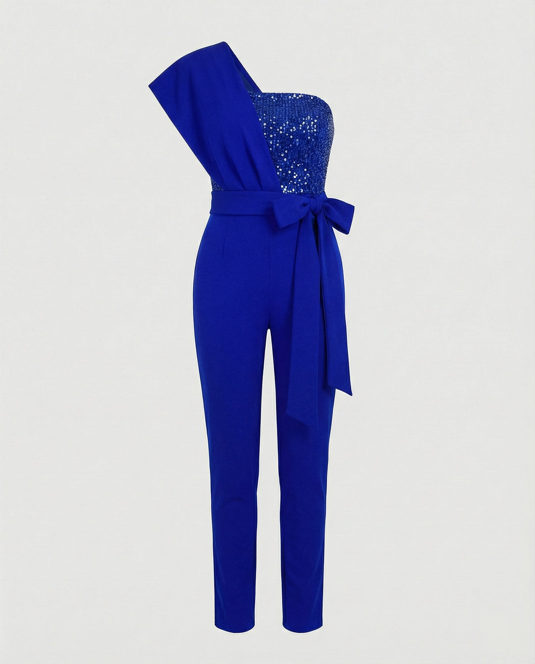 Damen Luxuriöser Overall mit Schleifengürtel & Funkelnden Details | R&B