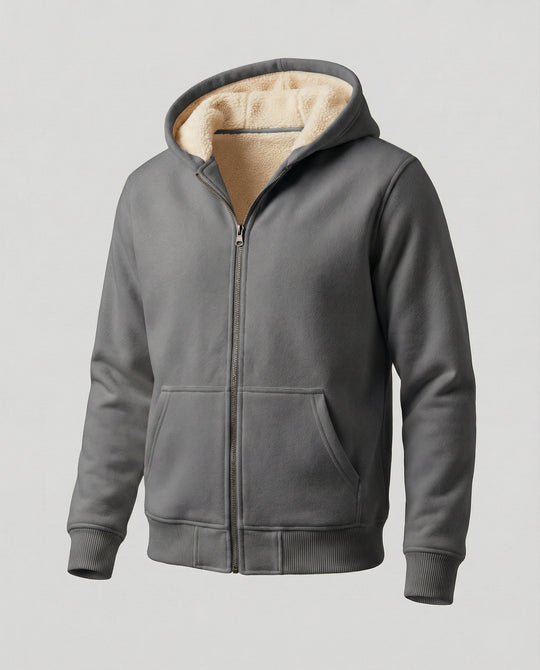 R&B | Warmer Fleecegefütterter Winterhoodie für Herren