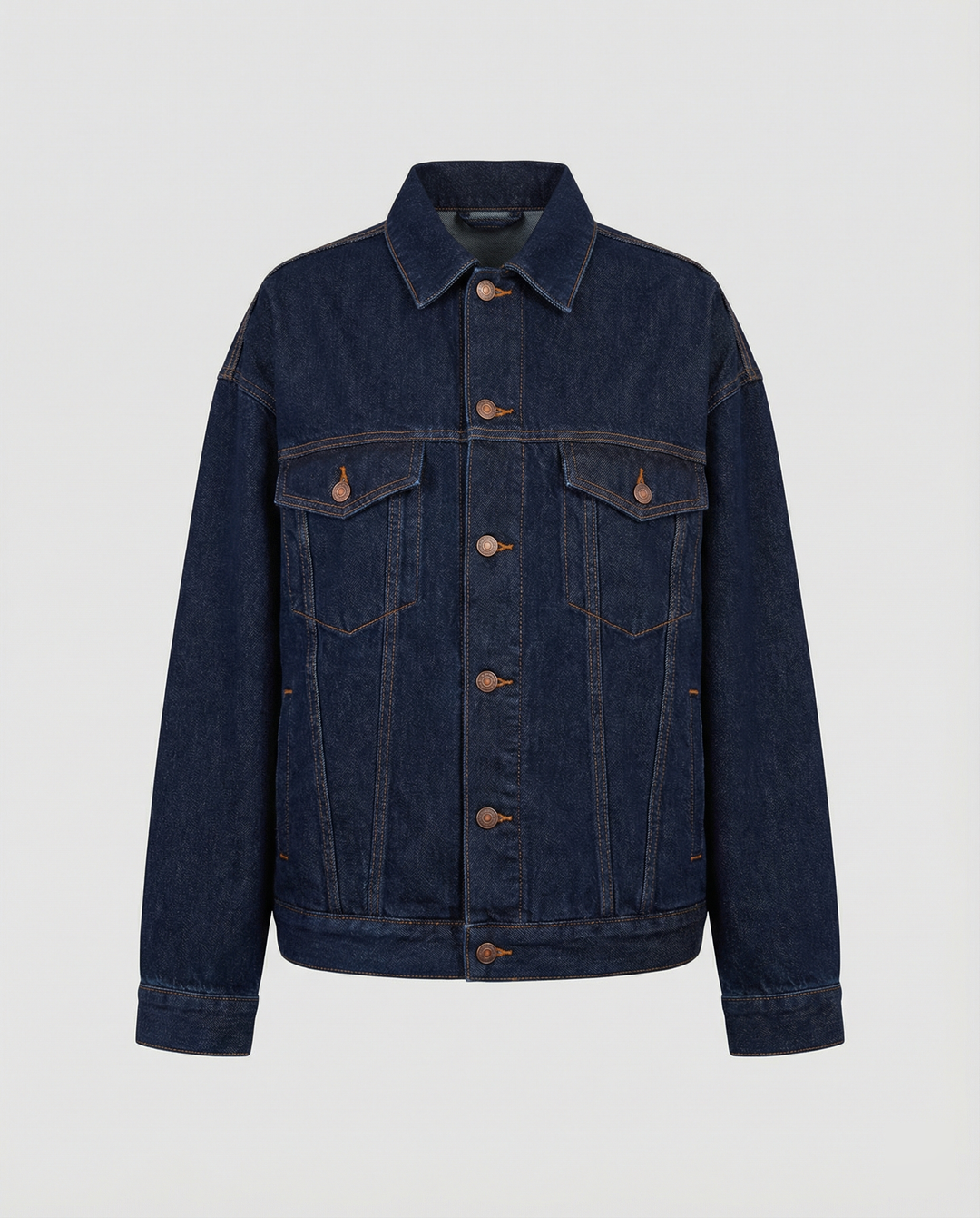 Übergangsjacke Damen Denim mit weitem Schnitt und Taschen