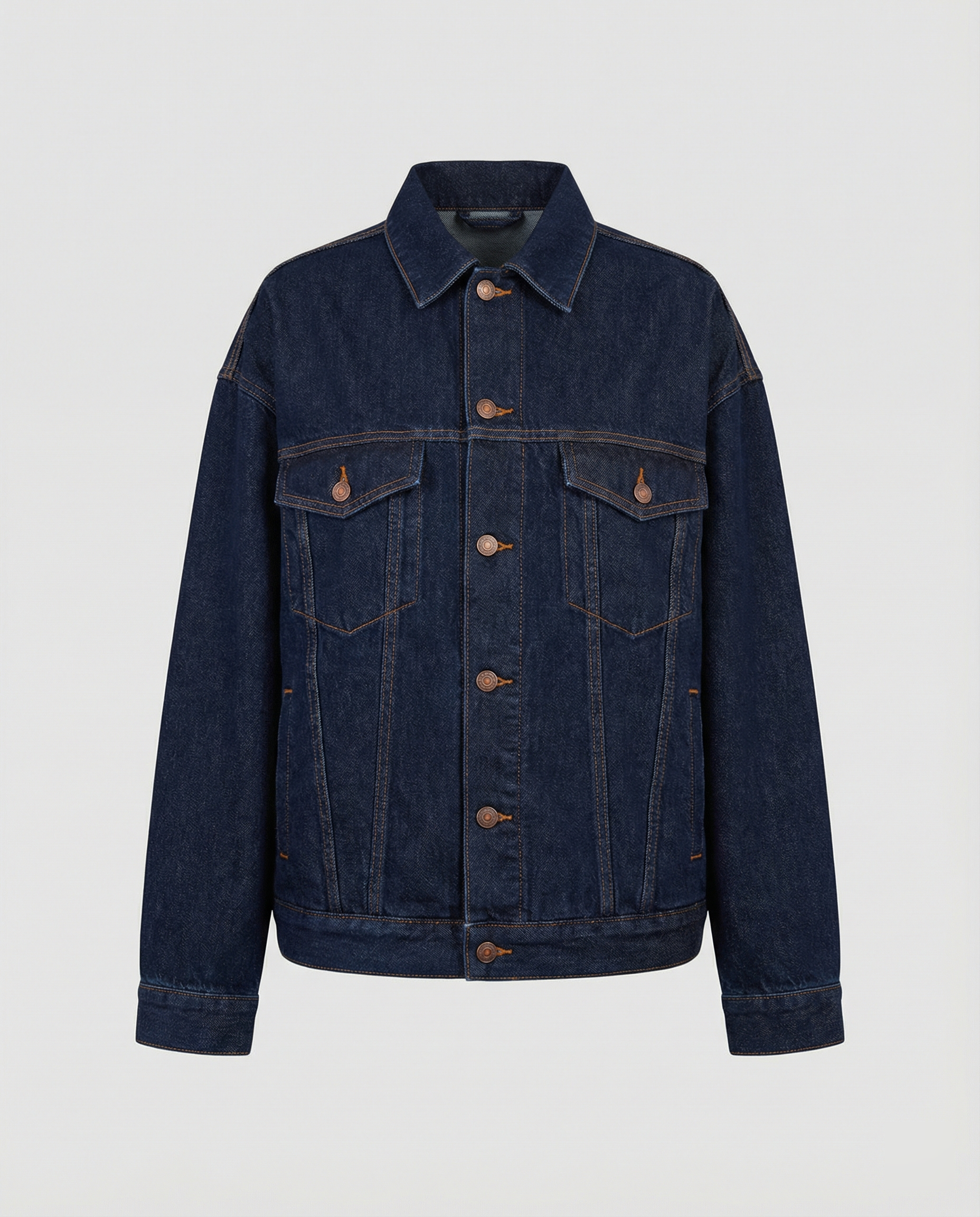 Übergangsjacke Damen Denim mit weitem Schnitt und Taschen