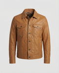 Herren Kunstleder Thermojacke