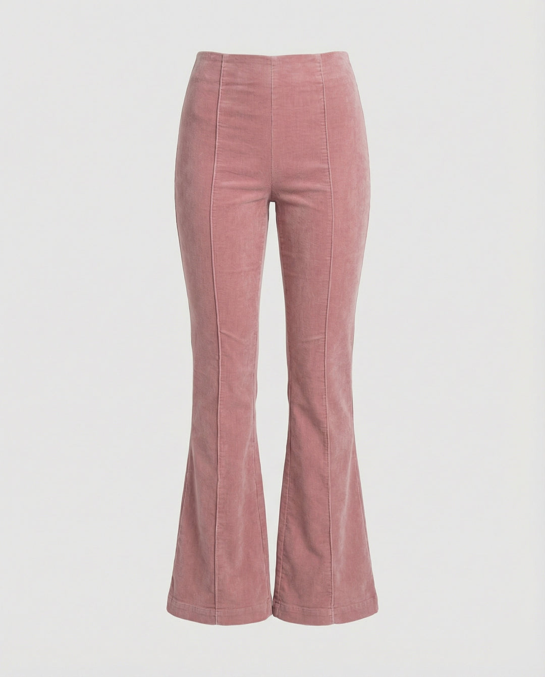Damen Flared Cord-Hose mit hohem Bund und weichem Material R&B