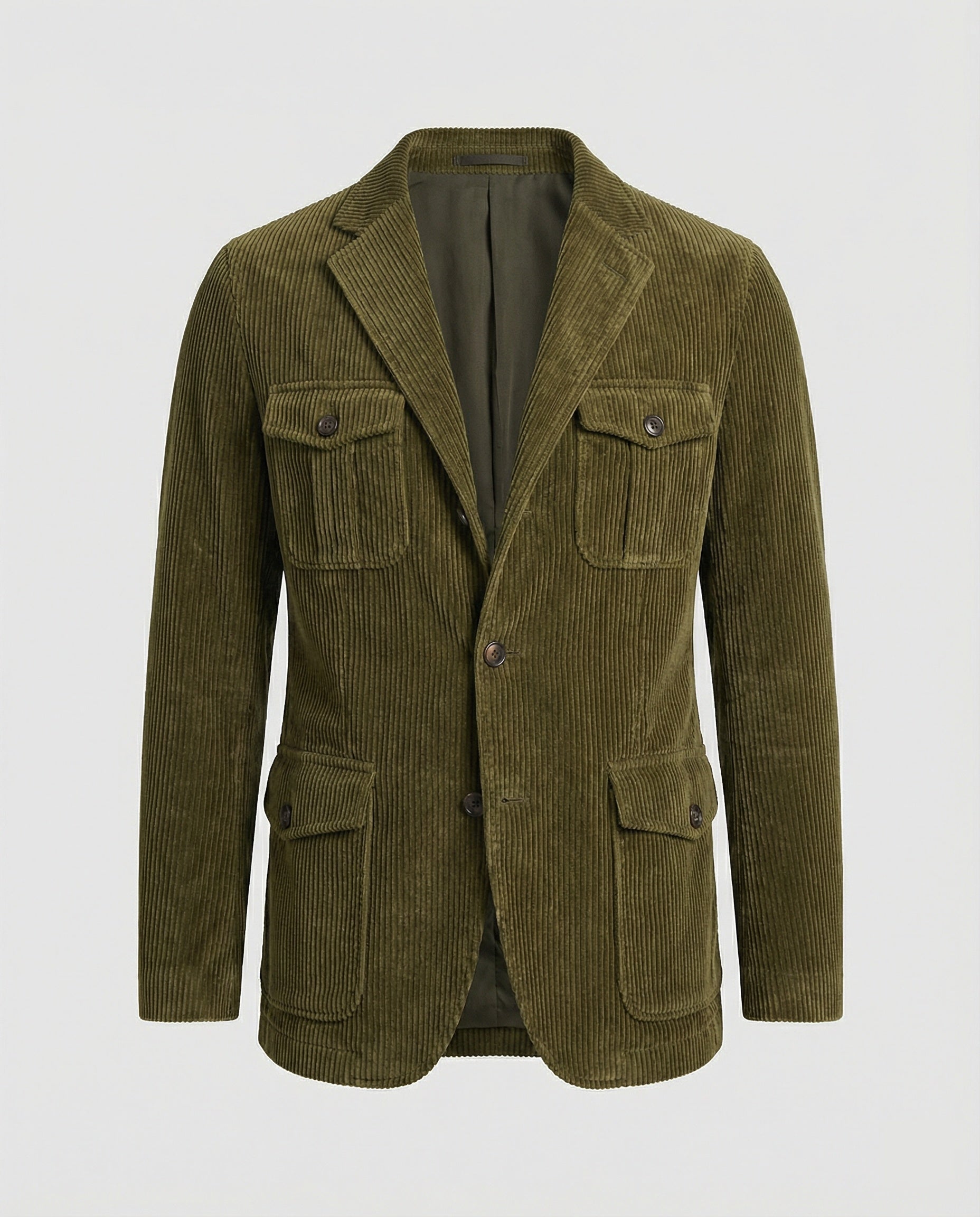 Herren Cordjacke mit multifunktionalen Taschen und modernem Schnitt