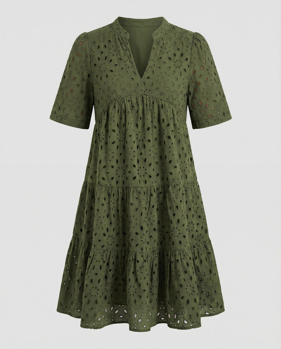 Freizeitkleid Damen mit Lochmuster