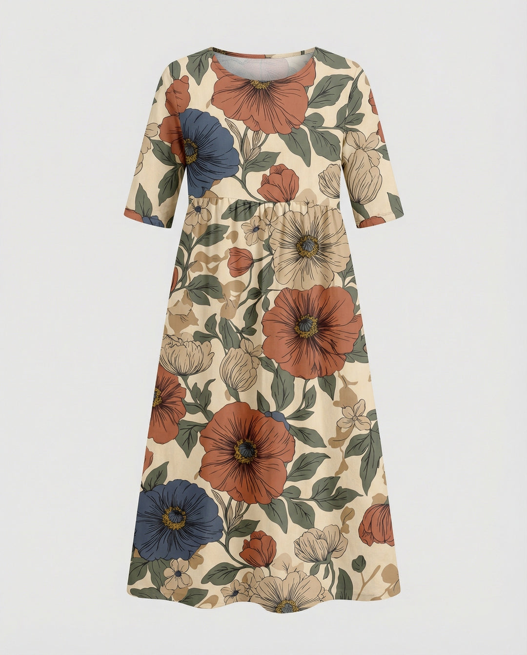 Damen Maxikleid A-Linie fließend