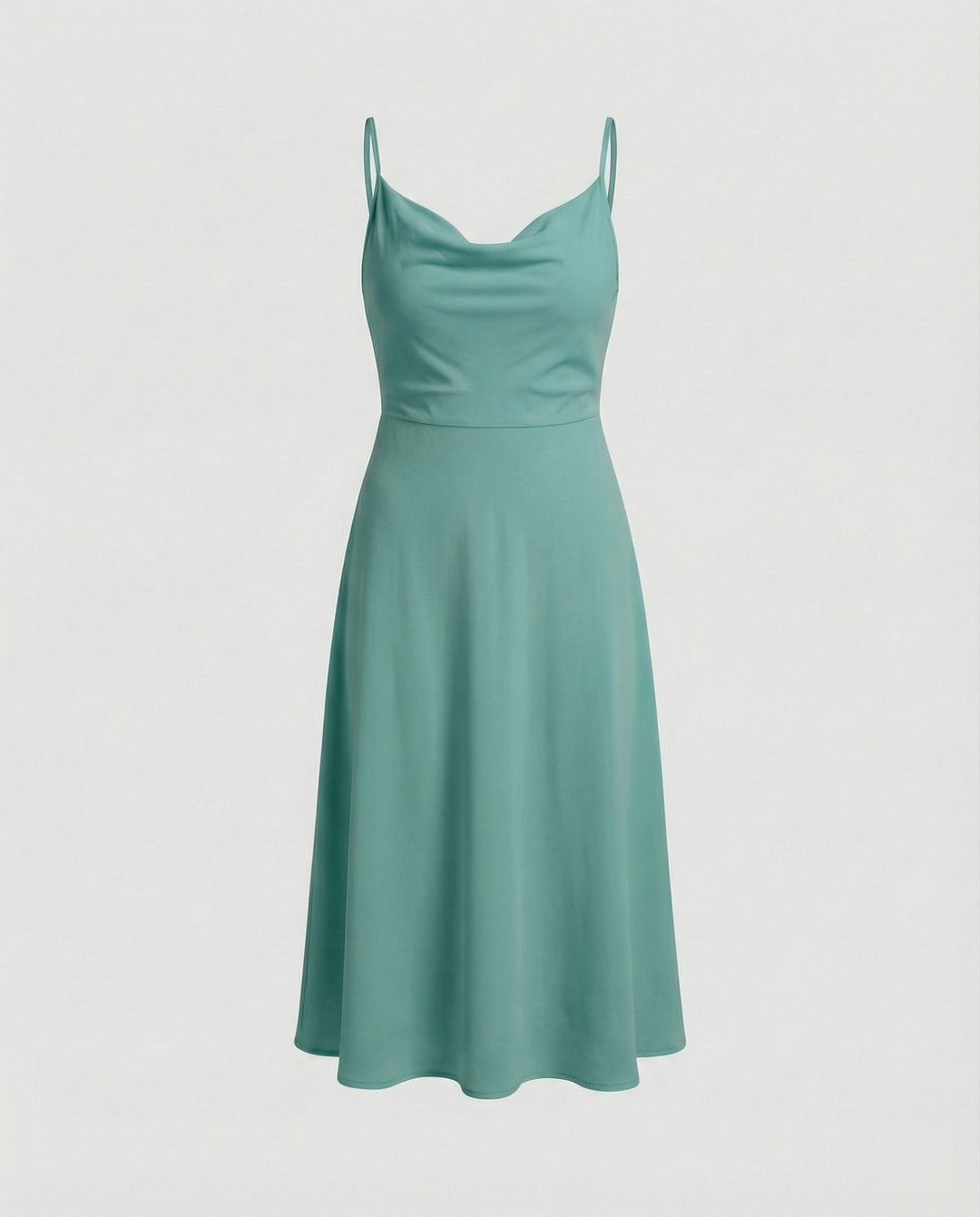 R&B | Lange Drapierte Kleid mit Eingebautem Bh