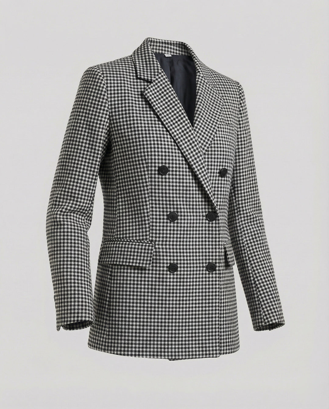 R&B | Kariertes Doppelbreasted Blazer