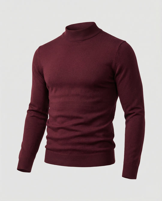 Herren eleganter Pullover mit Stehkragen R&B