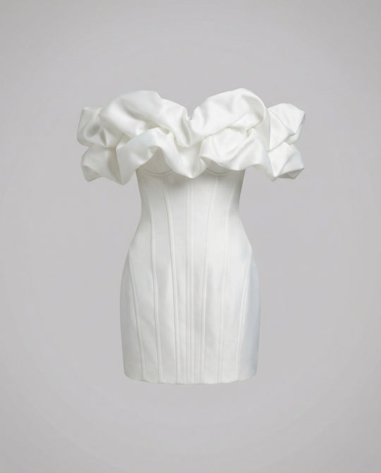 Damen Korsagen Minikleid schulterfrei