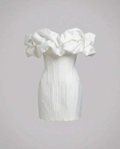 Damen Korsagen Minikleid schulterfrei