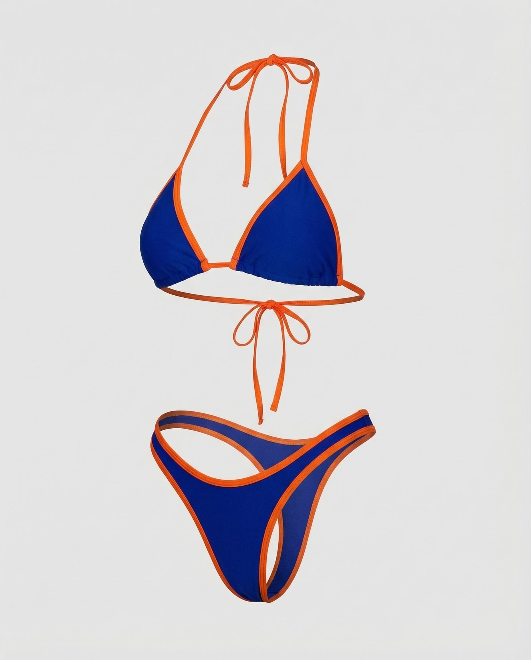 Damen Triangel-Bikini Konturierende Nähte