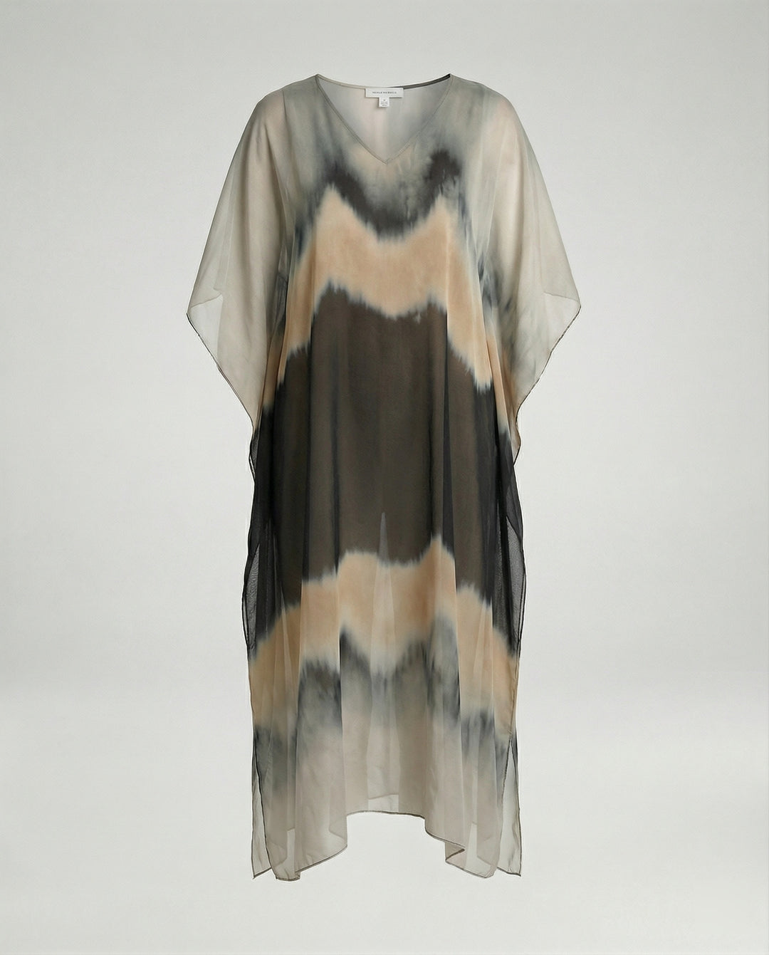 Damen Kaftan Kleid Chiffon V-Ausschnitt