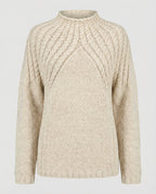Damen Wolle Rippstrickpullover mit Hoher Kragen & Lässiger Stil | R&B