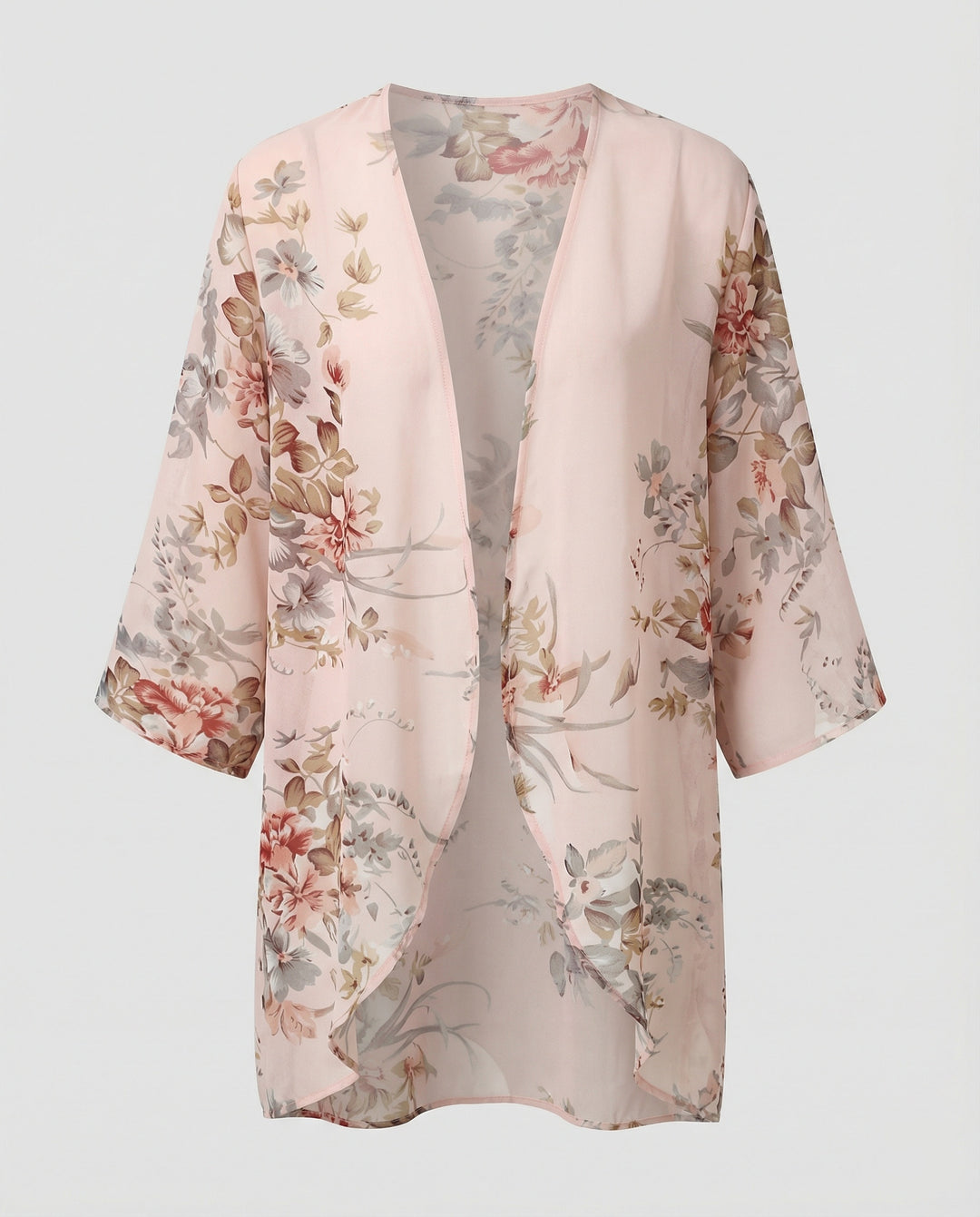 Offener Kimono Damen Floral