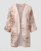 Offener Kimono Damen Floral