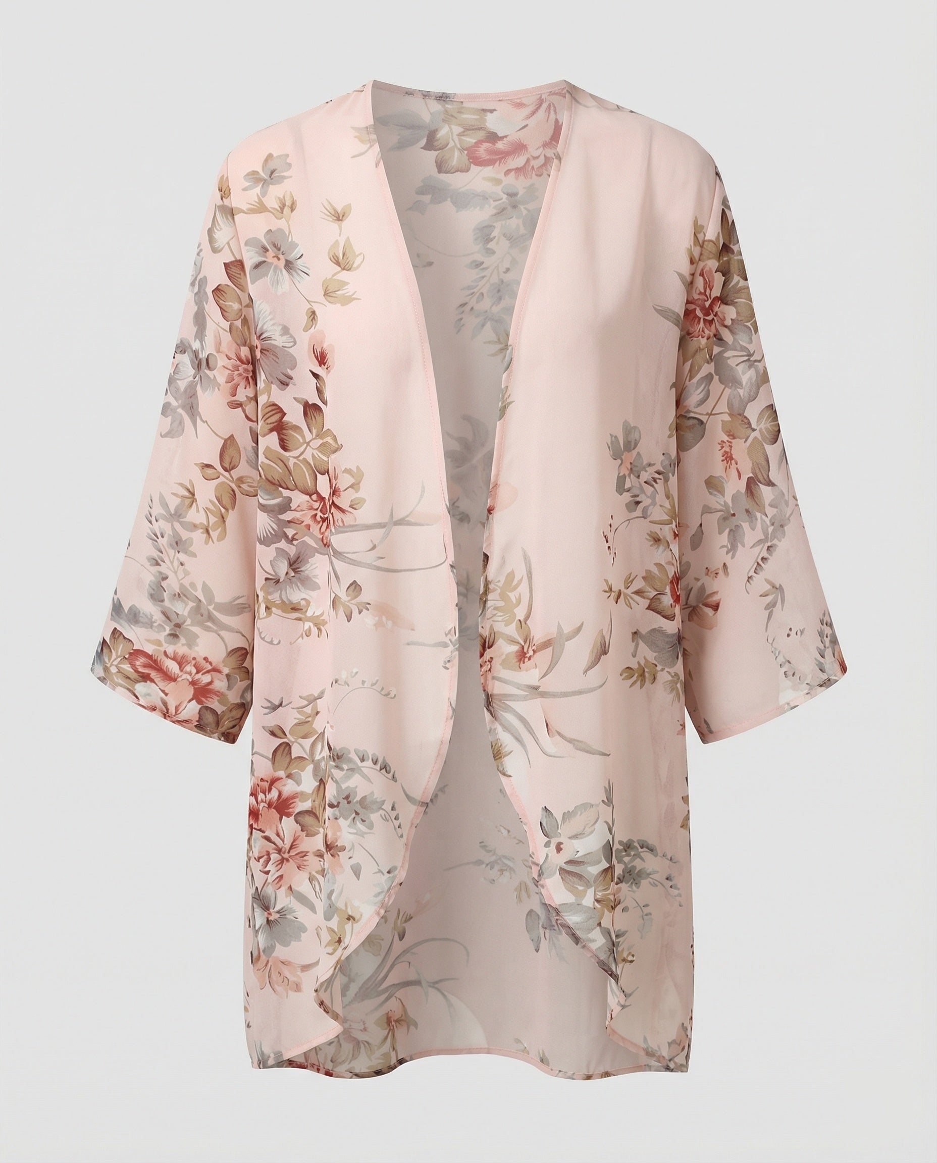 Offener Kimono Damen Floral