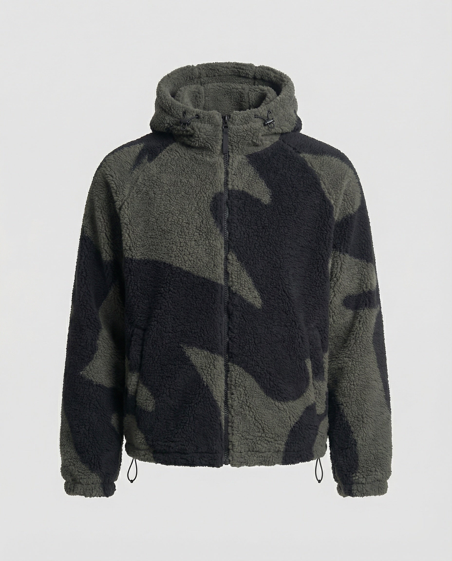 R&B | Herren Kapuzen Zip-Up Warm Fleece Jacke