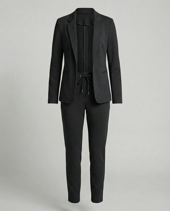 Damen Hosenanzug Mit Offenem Blazer Und Hose