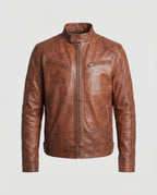 Herren Hochwertige Echtlederjacke