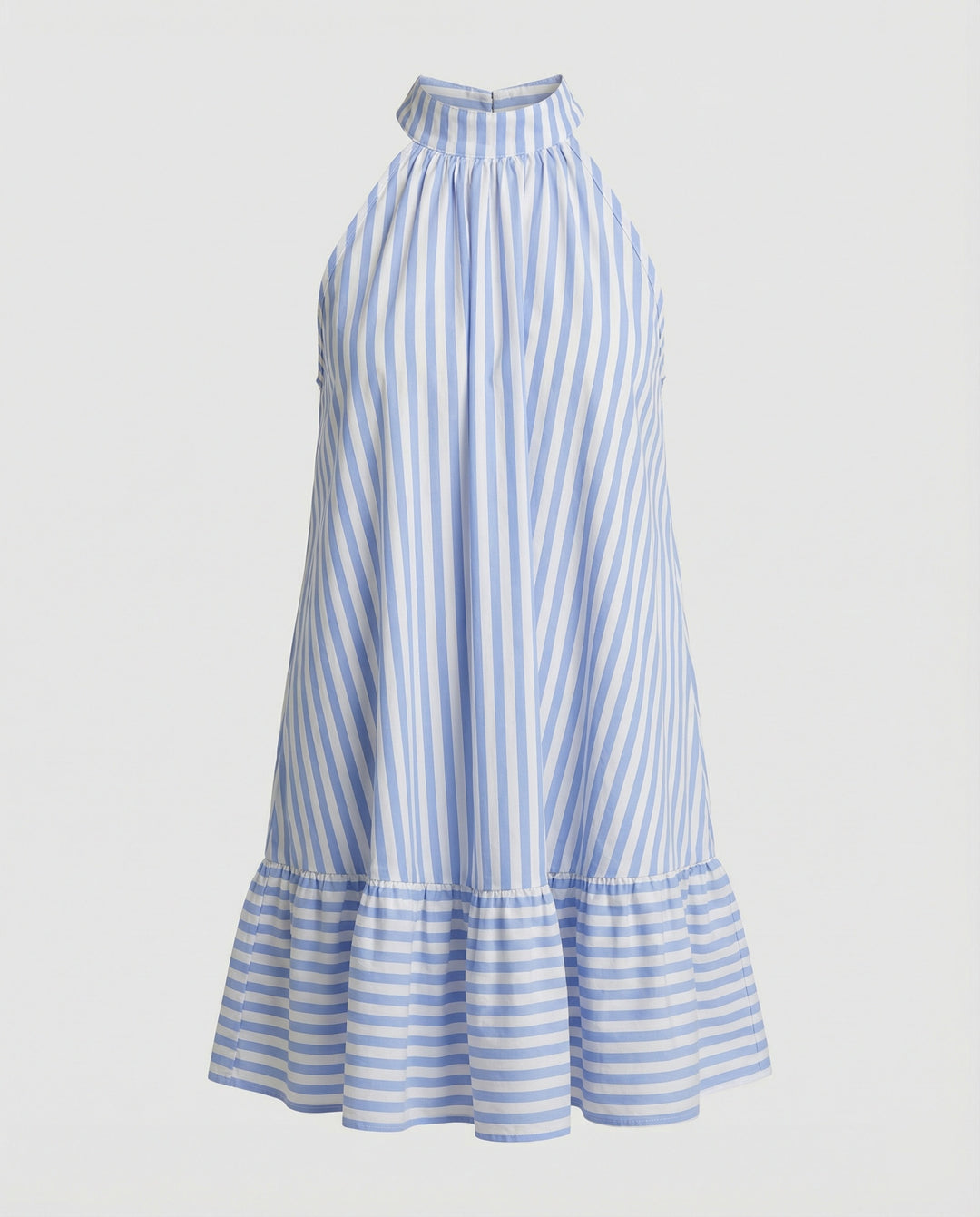 Neckholder Kleid Mit Volant Damen